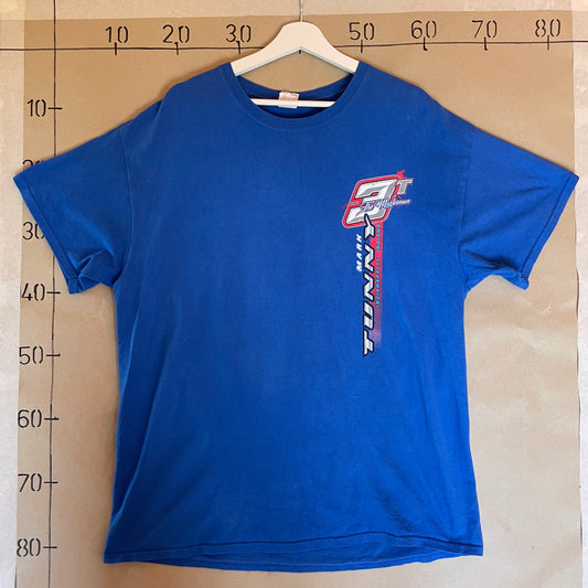 Blå Vintage Mark Tunny Nascar Racing T-Shirt