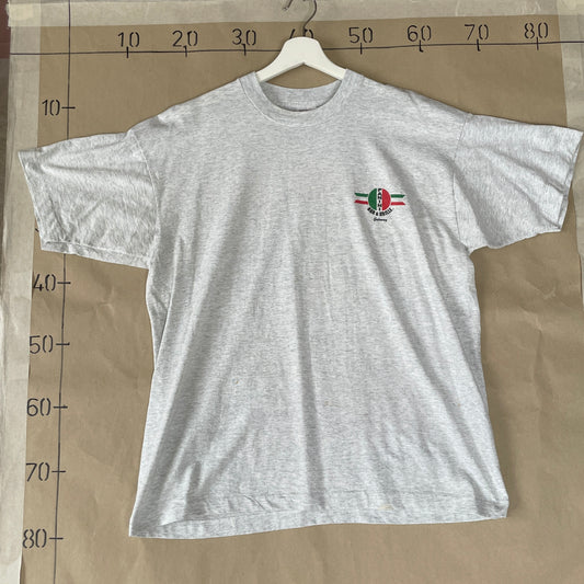 Grå Vintage Panini Bar & Grille T-Shirt Med Rygprint