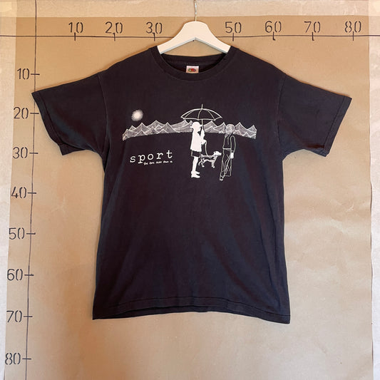Sort Vintage Sport T-Shirt