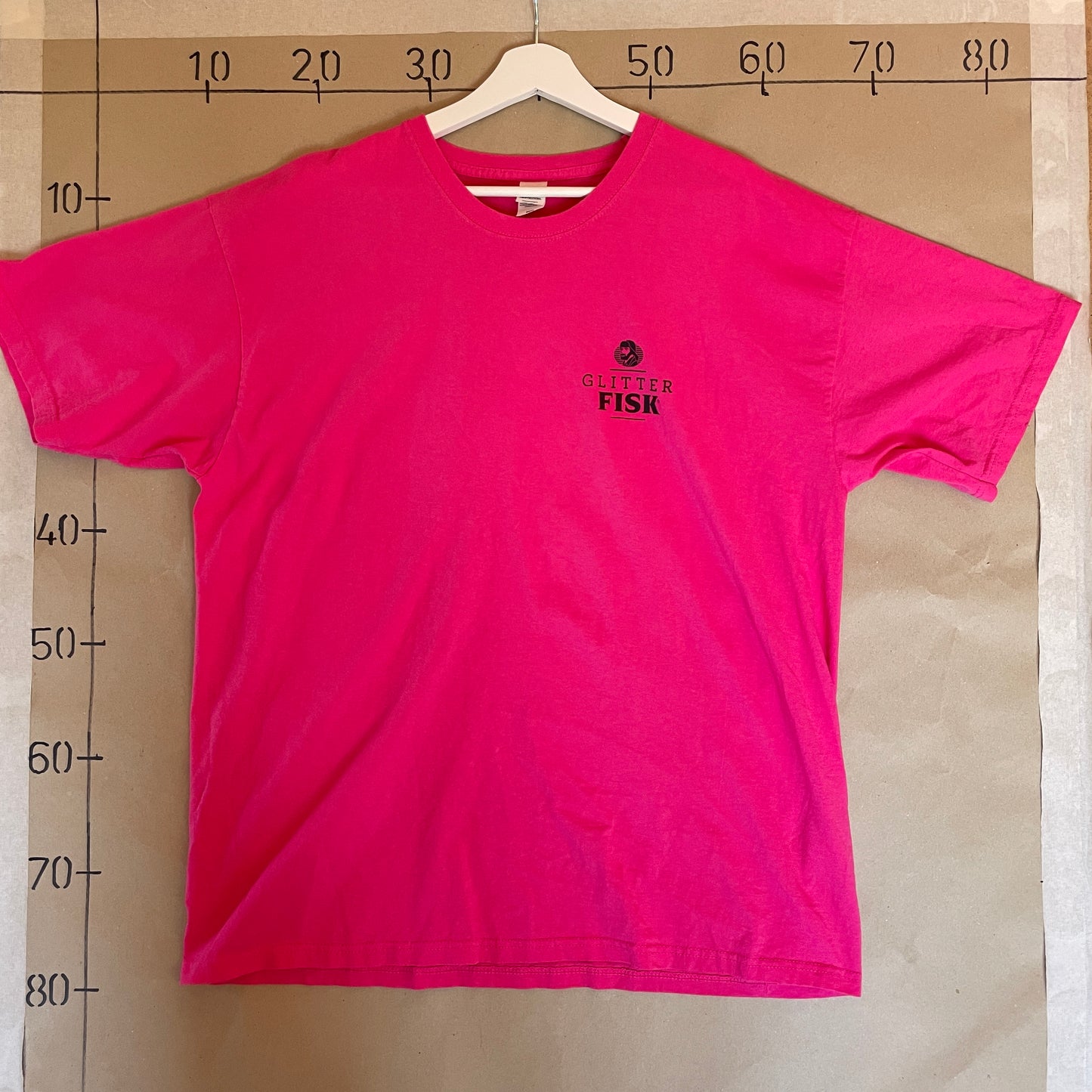 Pink Vintage Glitter Fisk T-Shirt