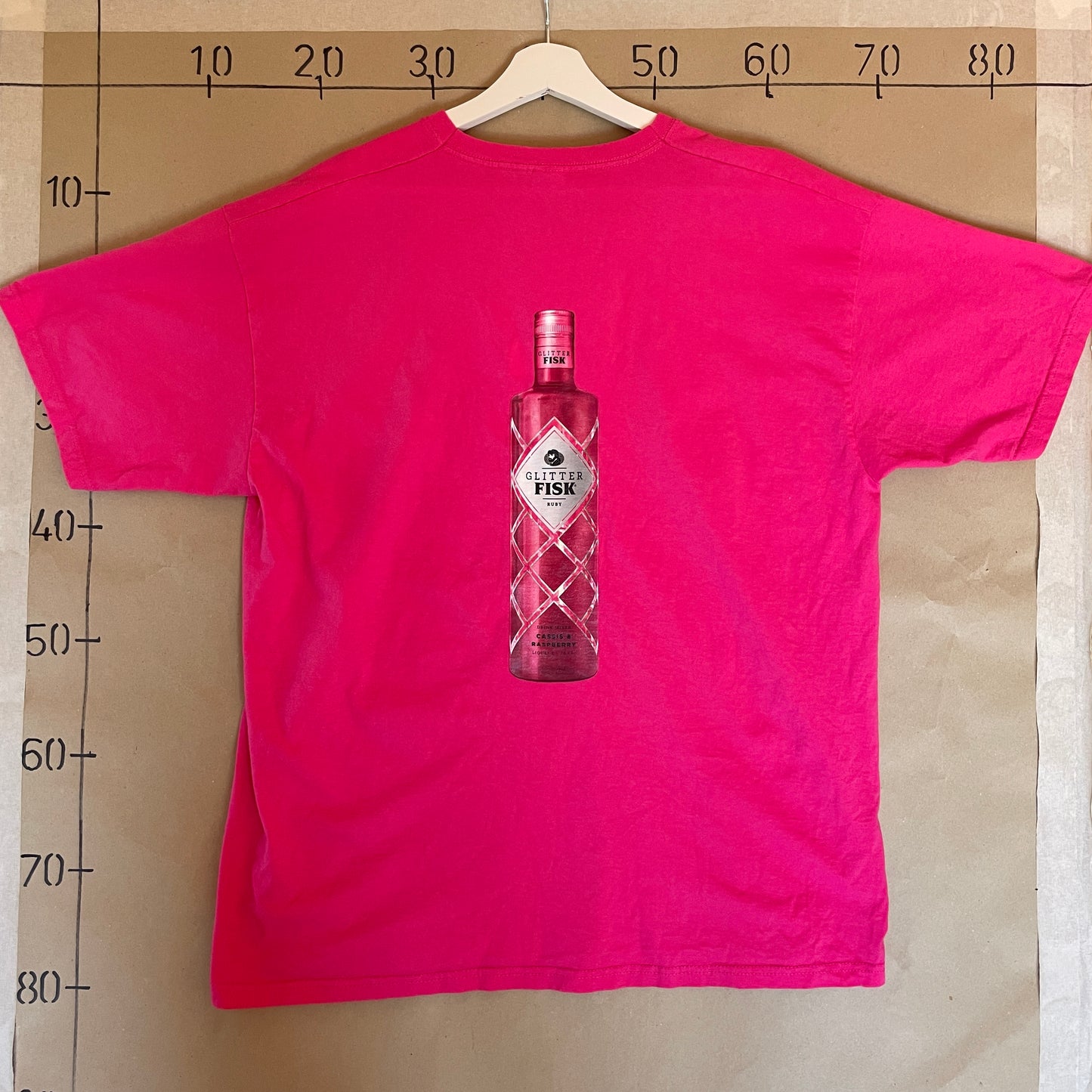 Pink Vintage Glitter Fisk T-Shirt