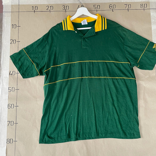 Vintage Grøn Polo Med Gule Detaljer