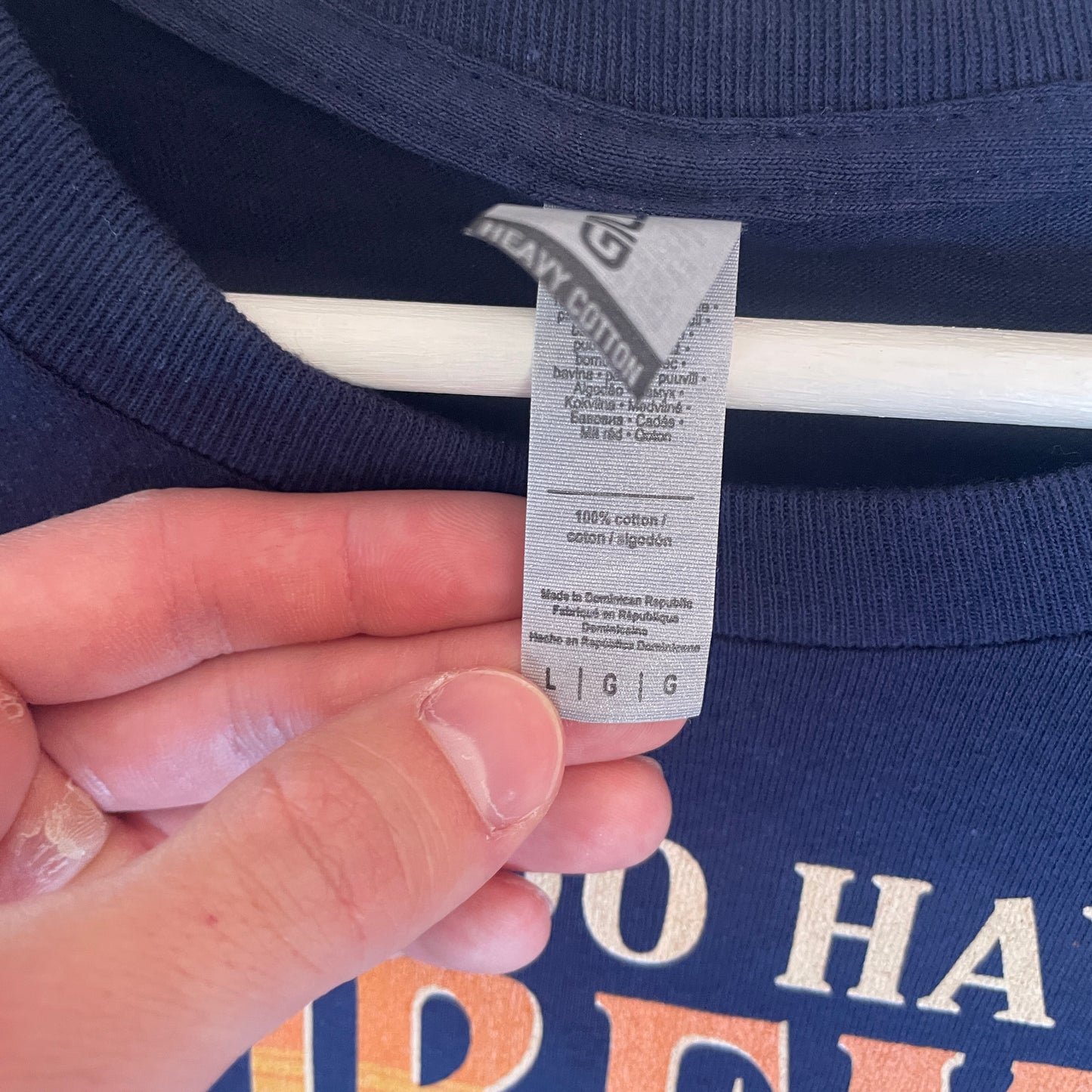 Blå Vintage Ski T-Shirt