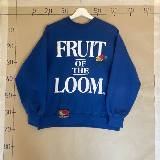 Blå Vintage Fruit Of The Loom Sweatshirt