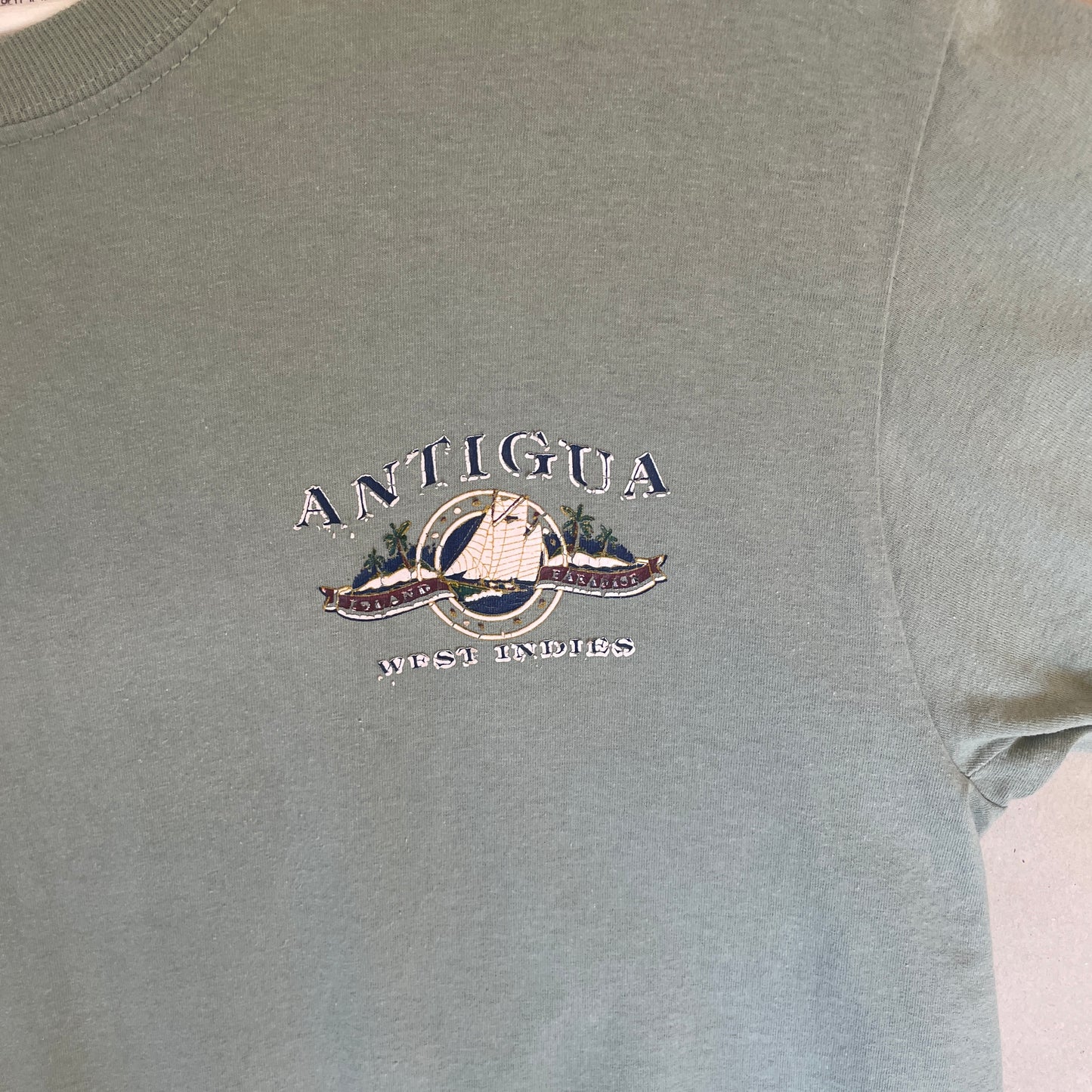 Khakigrøn Vintage Anitgua T-Shirt