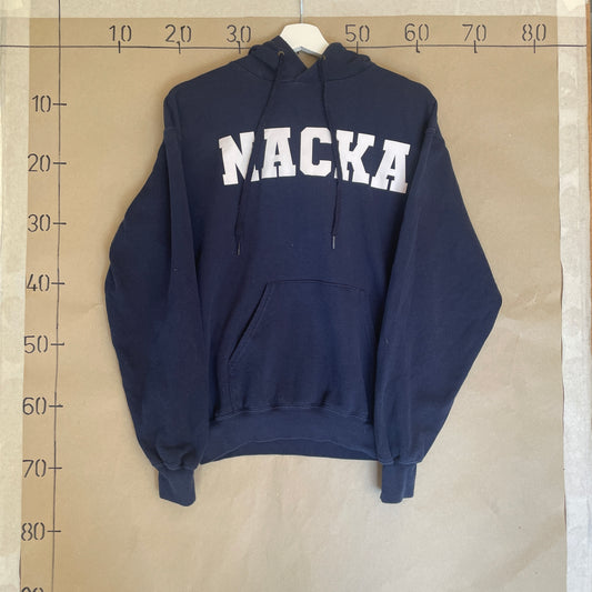 Blå Vintage Nacka Hoodie