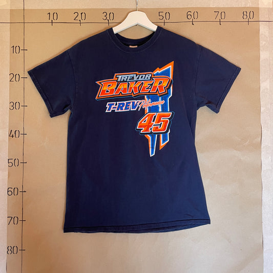 Blå Vintage Trevor Baker Motorsport T-Shirt