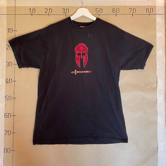 Sort Vintage 00’Er Broderet Gladiator T-Shirt
