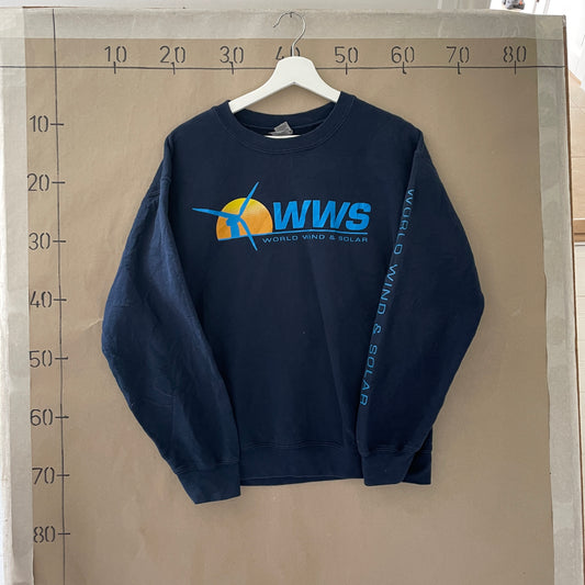 Vintage Navy WWS Sweatshirt Med Energi-Print