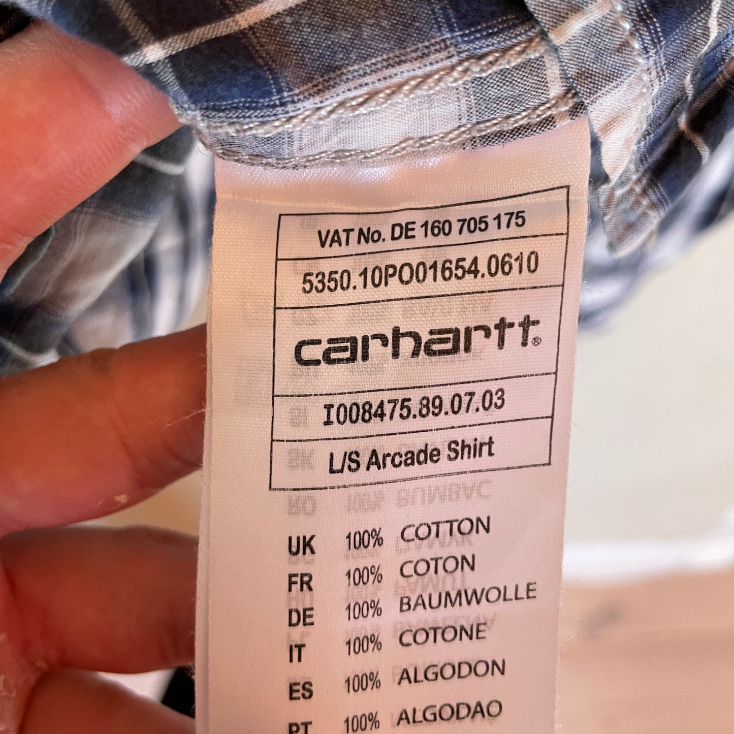Multifarvet Ternet Carhartt Skjorte
