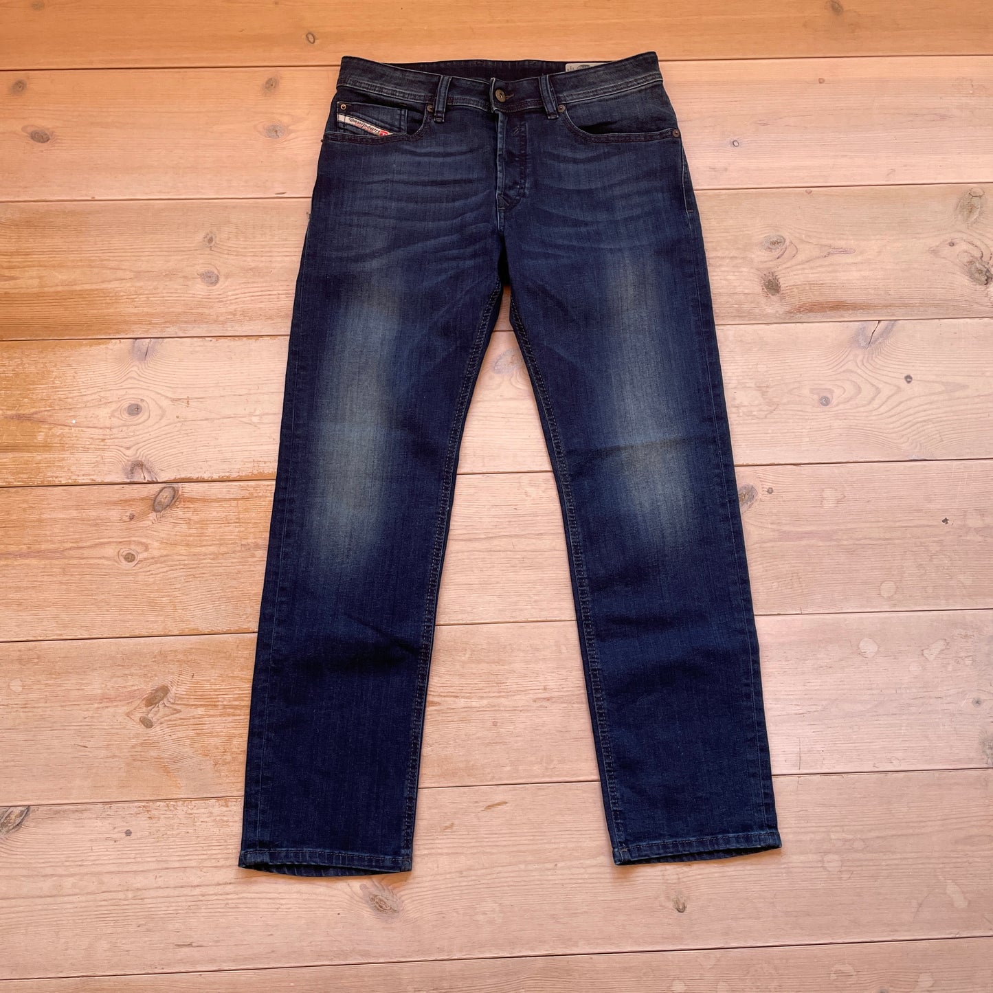 Mørkeblå Perfect Fade Straight Leg Diesel Jeans