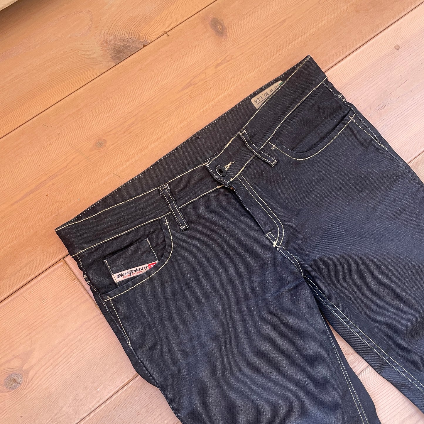 Mørkeblå Diesel Contrast Stitch Denim Jeans