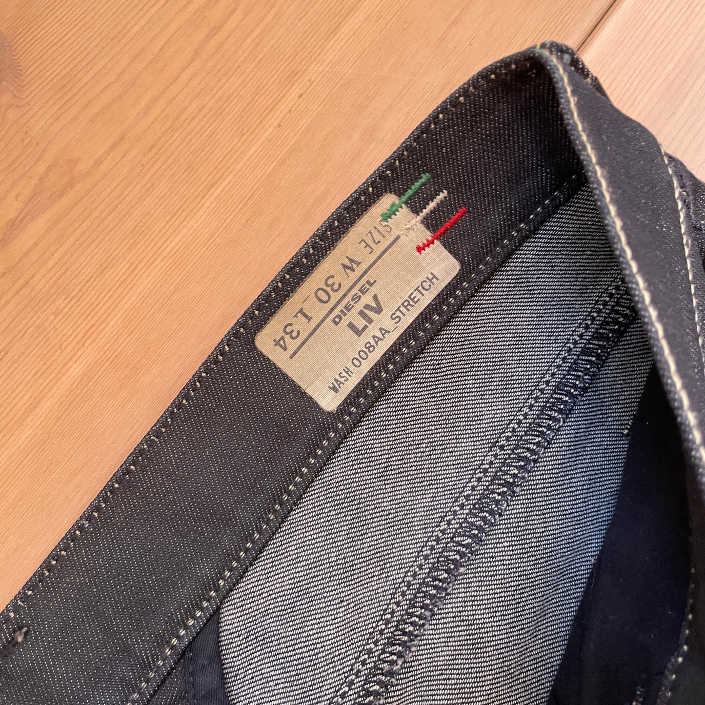 Mørkeblå Diesel Contrast Stitch Denim Jeans