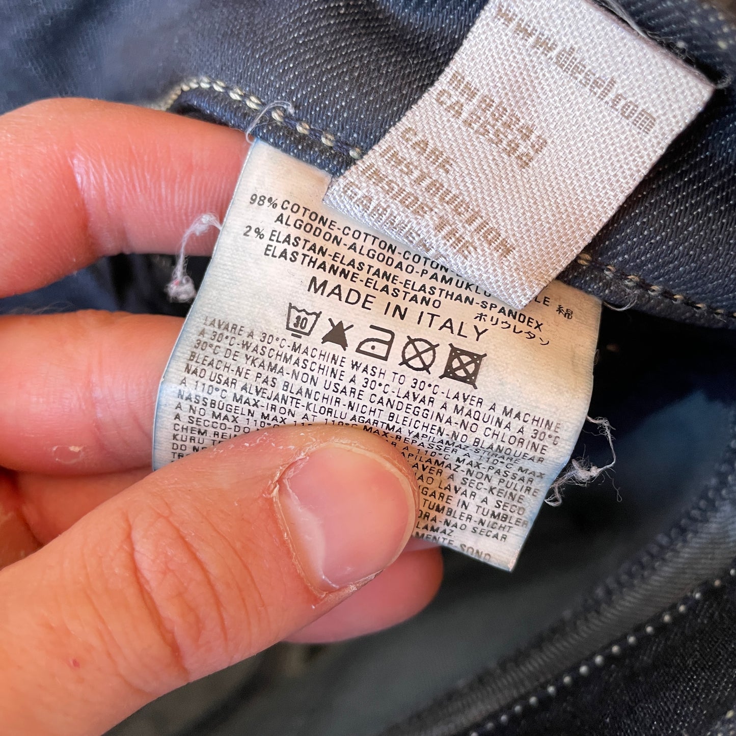 Mørkeblå Diesel Contrast Stitch Denim Jeans