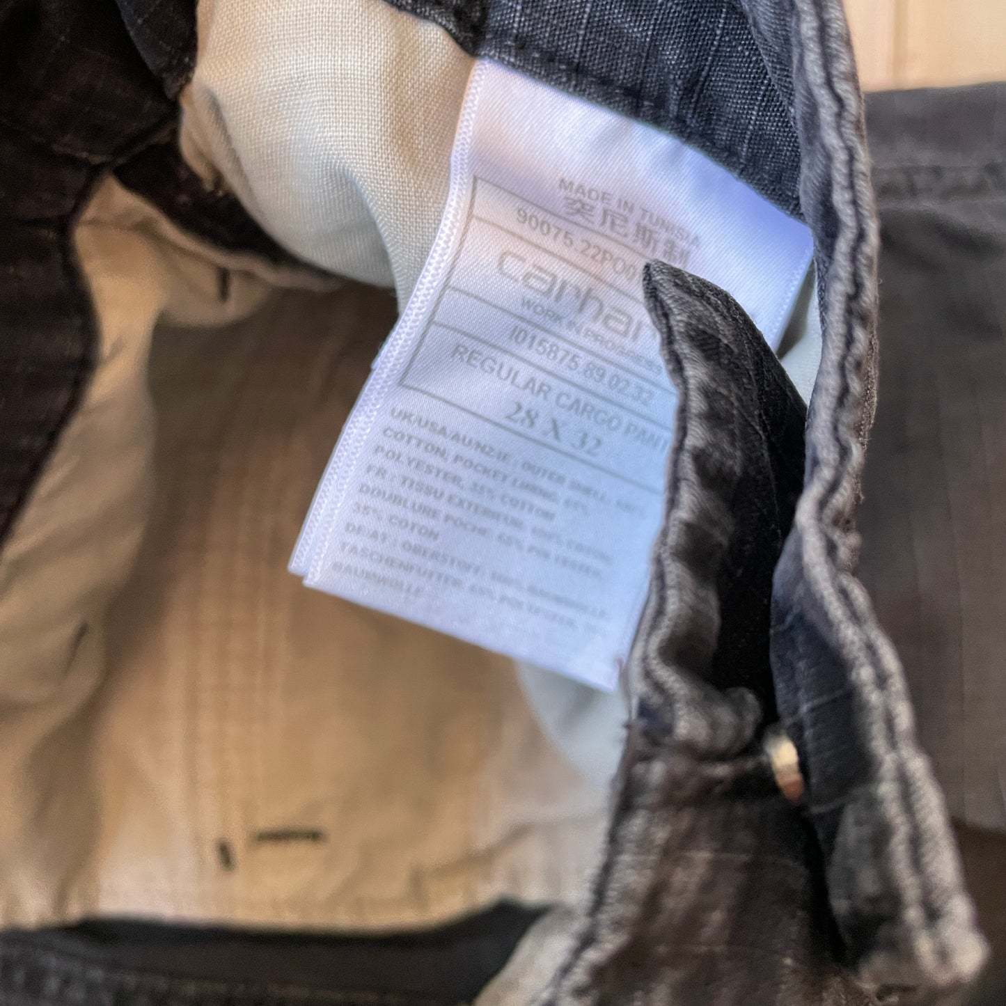 Sorte Carhartt Regular Cargo Pant