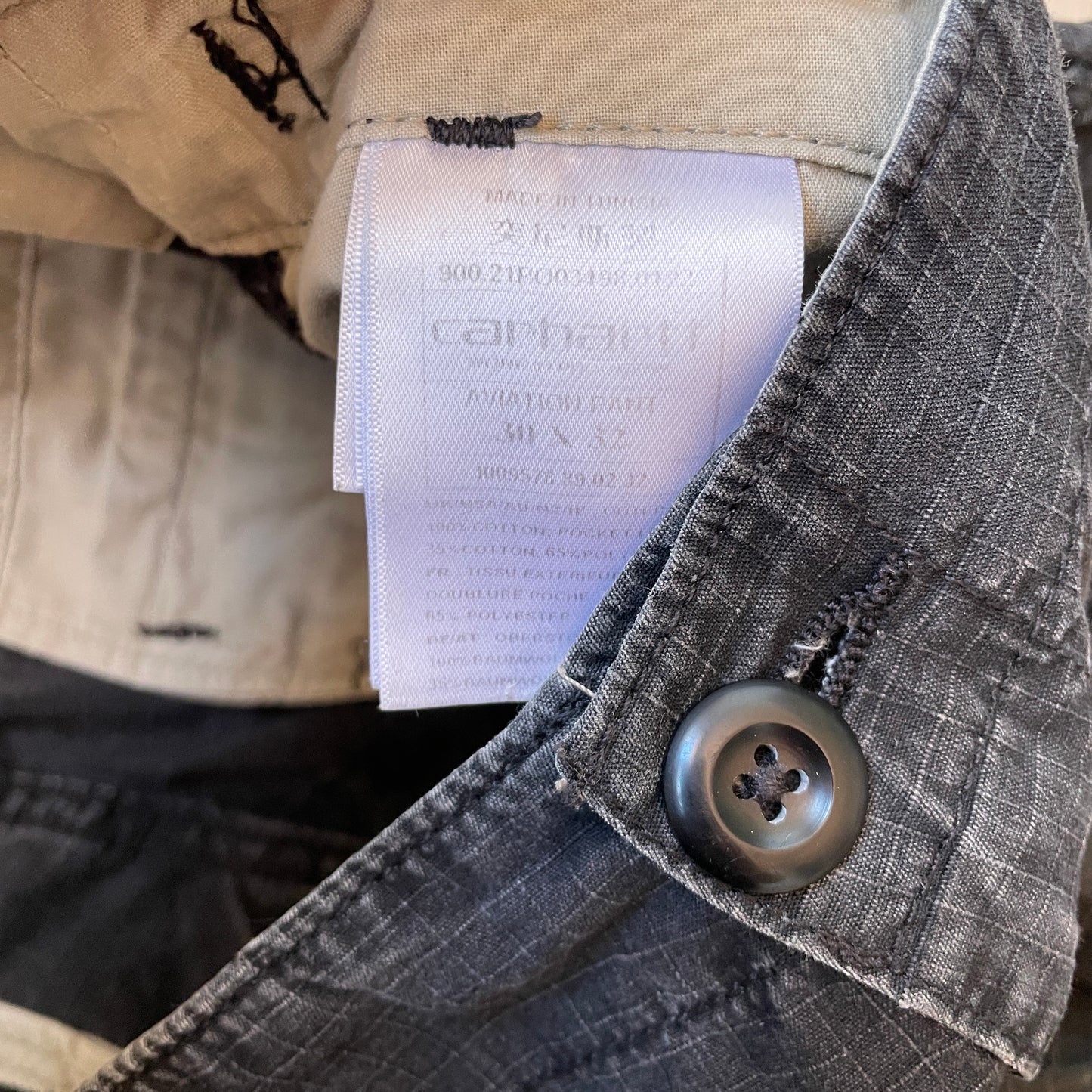 Sorte Carhartt Aviation Cargo Pant