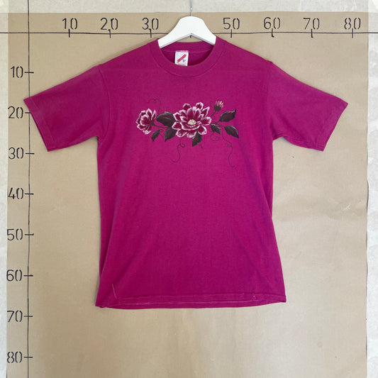 Pink Vintage Blomster T-Shirt