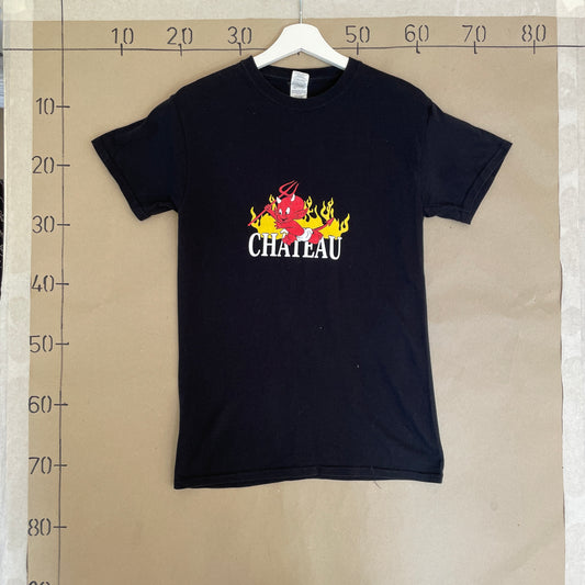 Sort Vintage Djævel Chateau T-Shirt