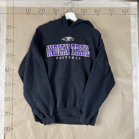 Sort Indian Trail Hoodie – Vintage Football College Look