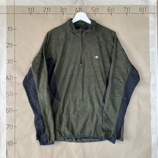 Armygrøn Champion Fleece Zip – Sporty Outdoor Look