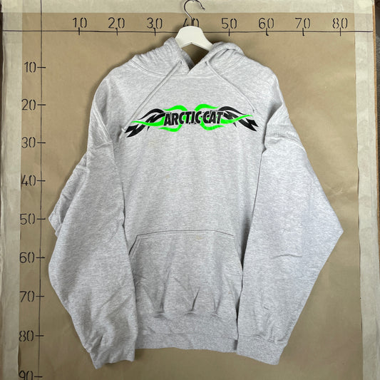 Grå Arctic Cat Hoodie Med Neon Grøn Tribal Print
