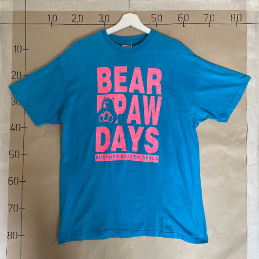 Turkisblå Vintage Bear Paw Days T-Shirt