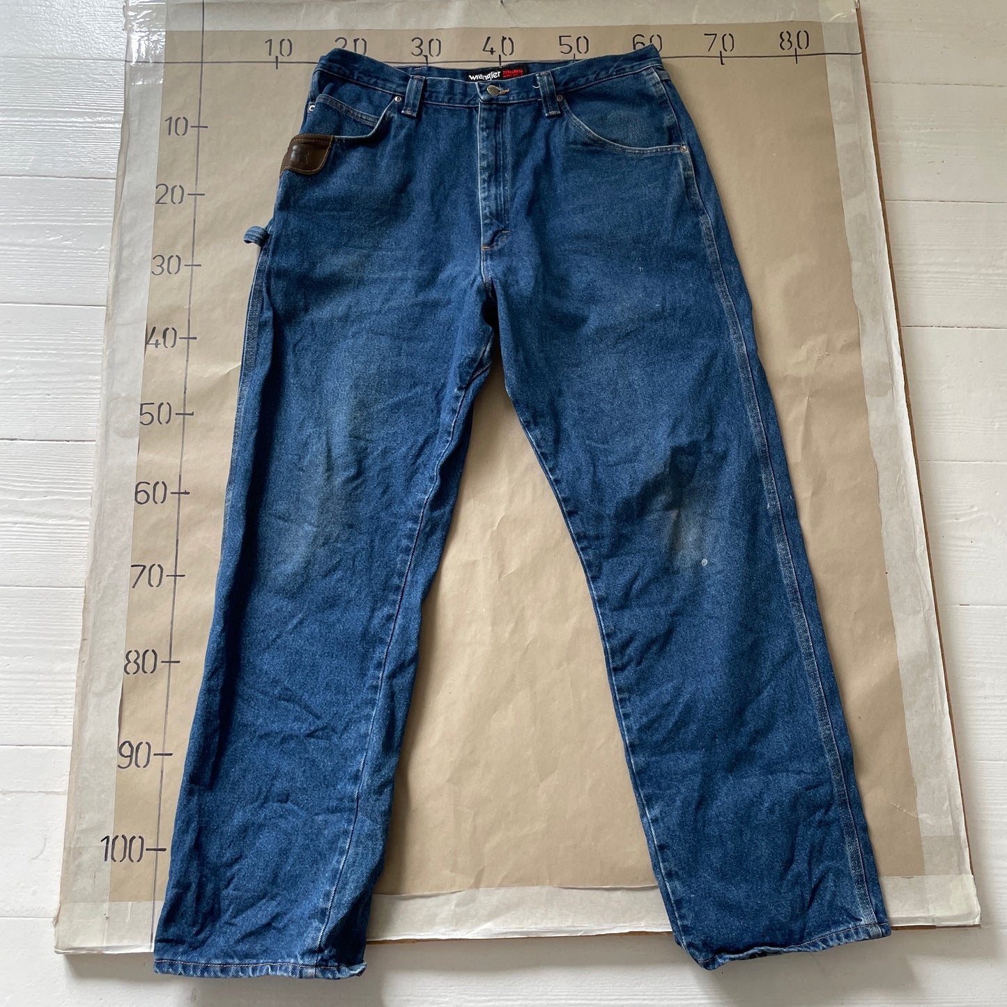 Vintage Blå Wrangler Workwear Jeans