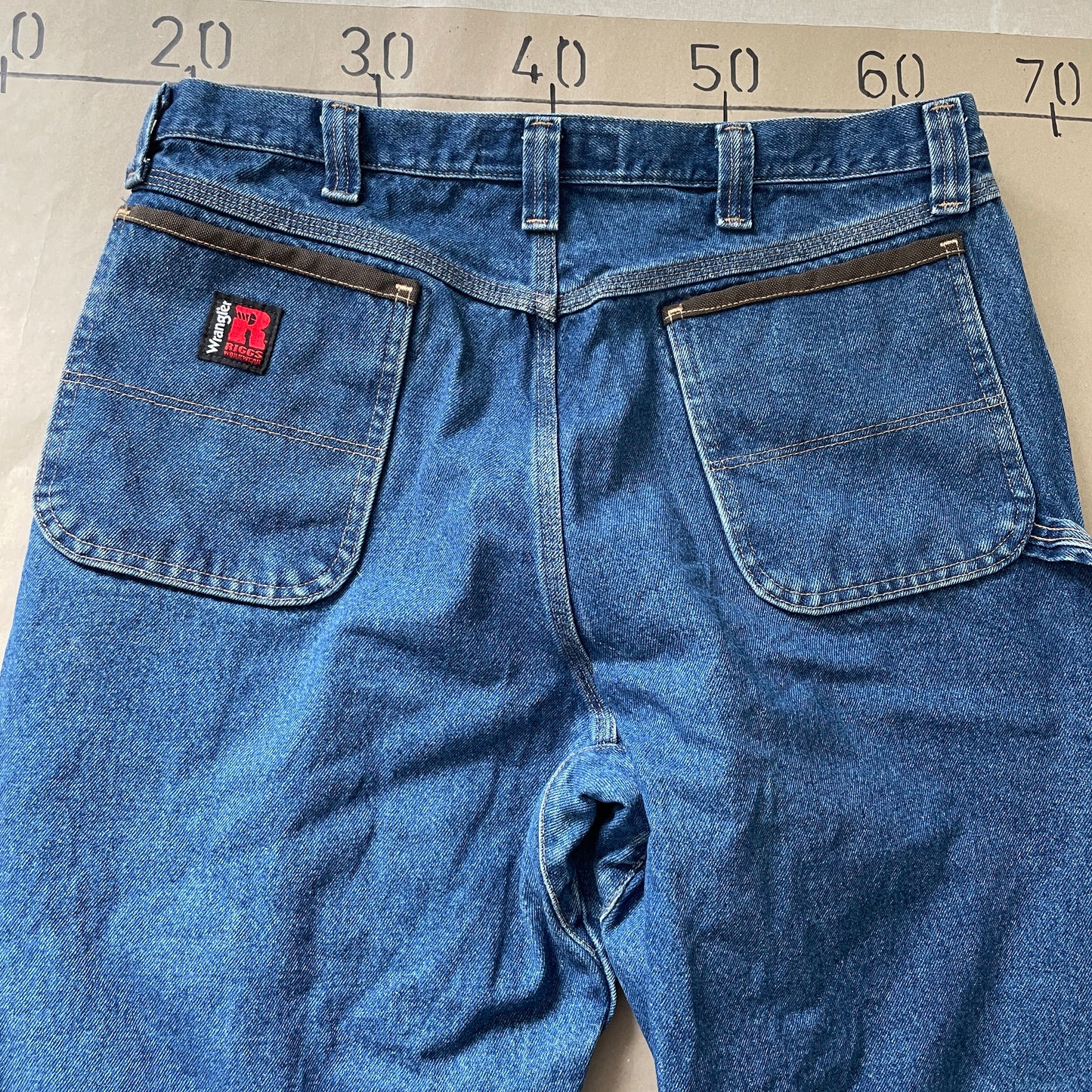 Vintage Blå Wrangler Workwear Jeans