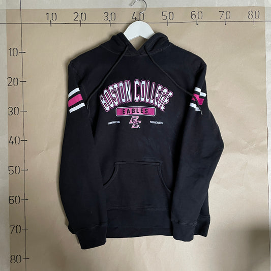Sort Vintage Boston College Hoodie Med Pink College-Grafik