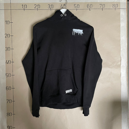 Sort Vintage Stereotype Hoodie Med Hvidt Tryk