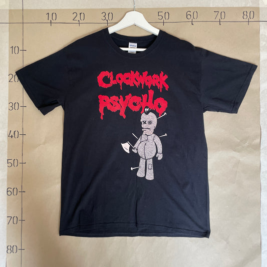 Sort Vintage Clockwork Psycho Band T-Shirt