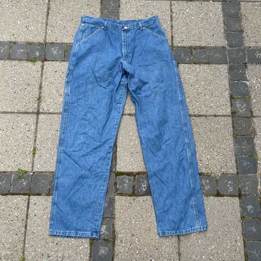 Vintage Wrangler Jeans – Lys Blå Workwear-Stil