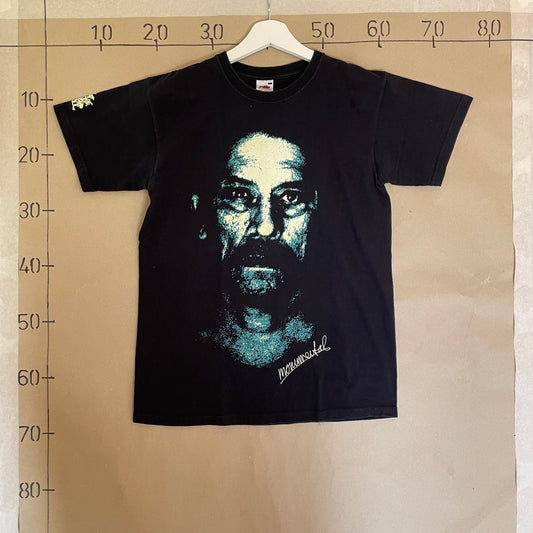 Sort Vintage Grunge Ansigts T-Shirt
