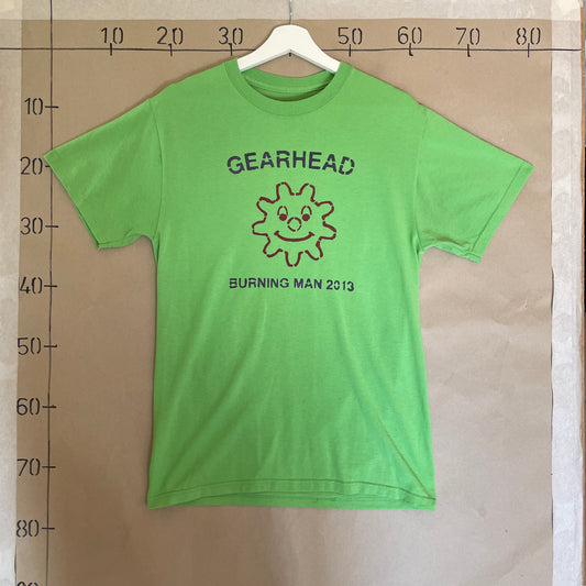 Grøn Vintage Gearhead Burning Man T-Shirt