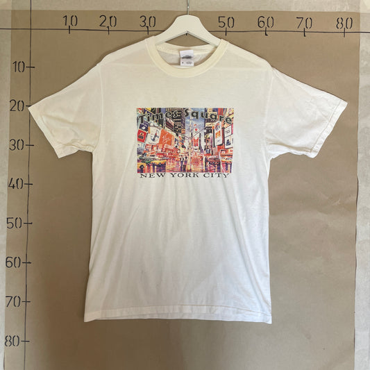Hvid Vintage Times Square New York T-Shirt