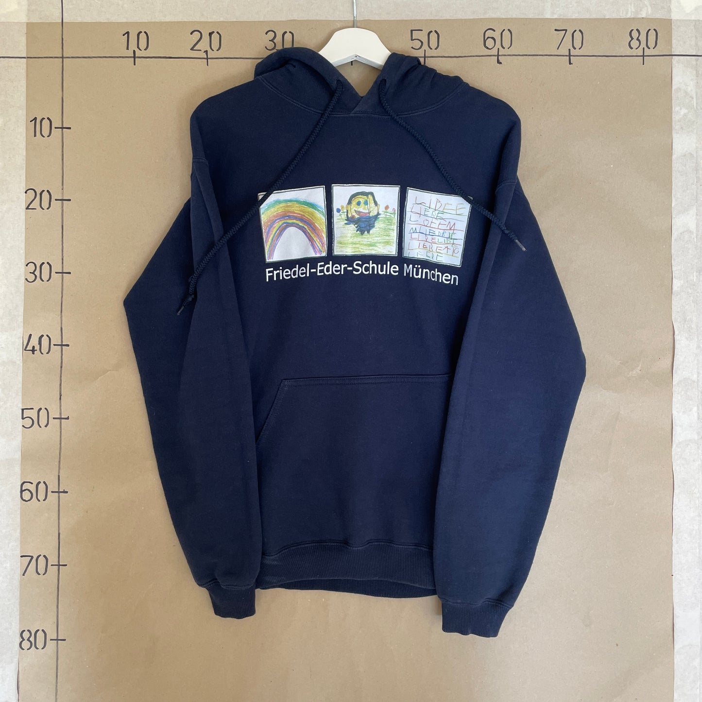 Blå Vintage Folkeskole München Hoodie