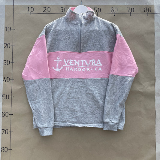 Grå Og Pink Ventura Harbor 1/4 Zip Sweatshirt