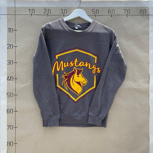 Grå Vintage Retro Mustangs Sweatshirt