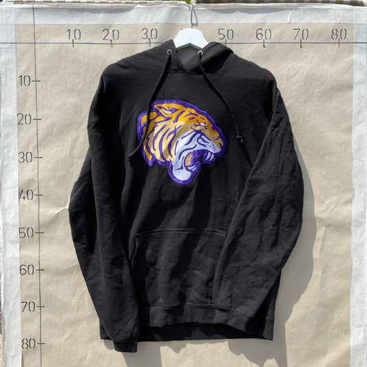 Sort Vintage Tigerprint Hoodie