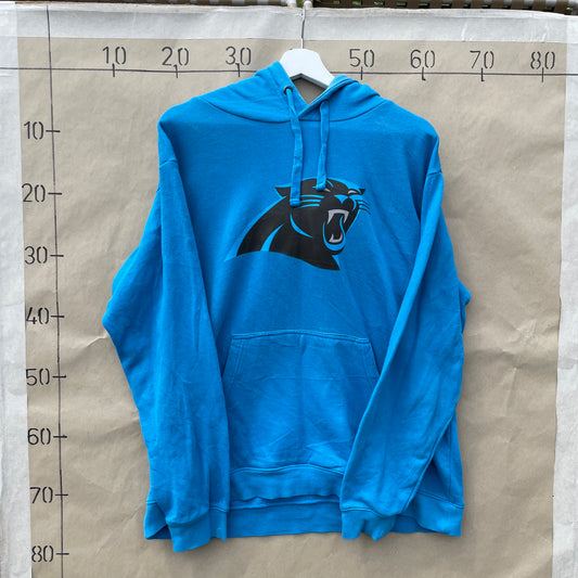 Blå Vintage Fanatics Carolina Panthers Hoodie Med Newton Print