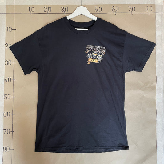 Sort Vintage Sturgis Motorcykel Rally T-Shirt