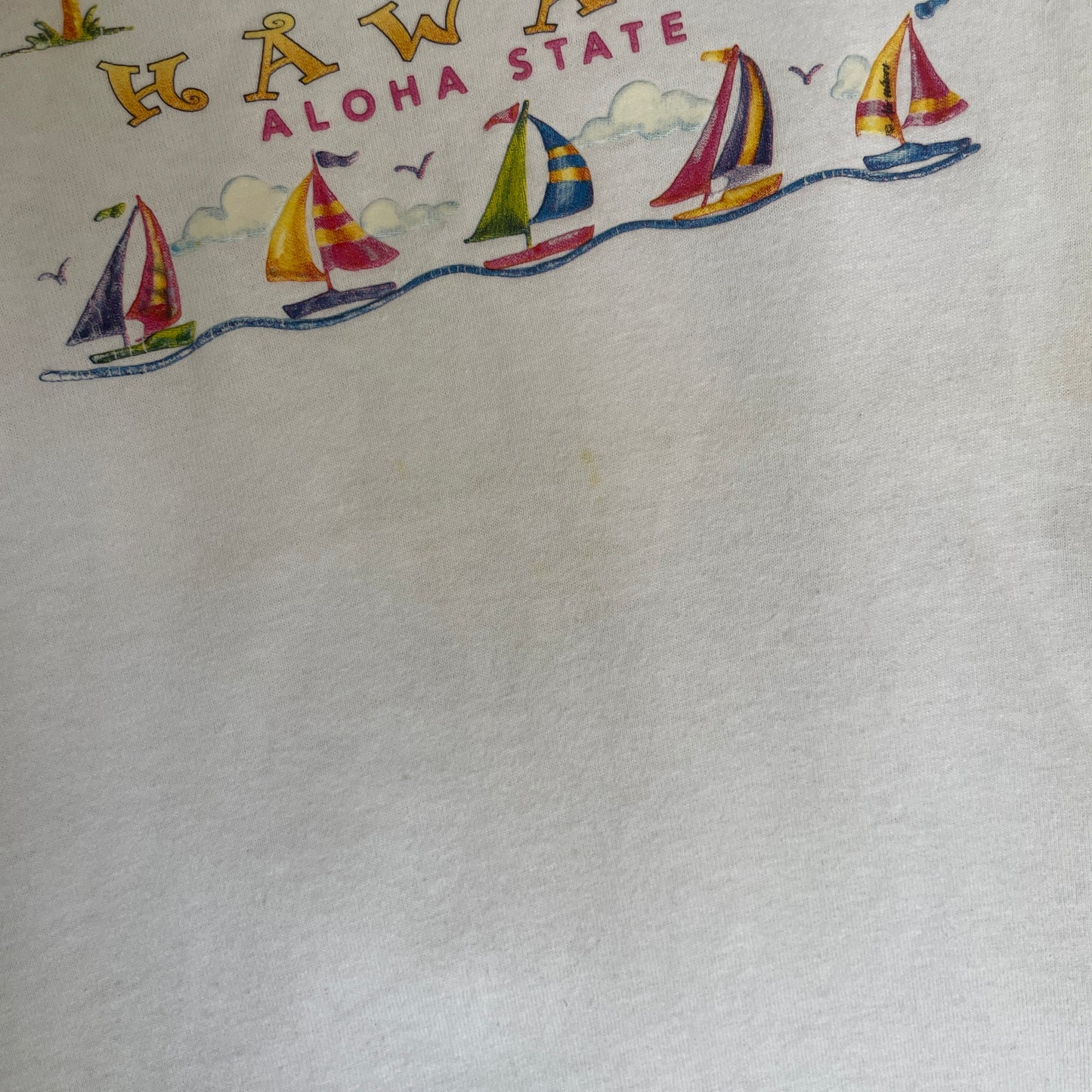 Hvid Vintage 00’Er Hawaii Aloha State Babytee