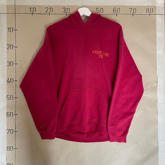 Rød Vintage I Feel Like Ye Hoodie