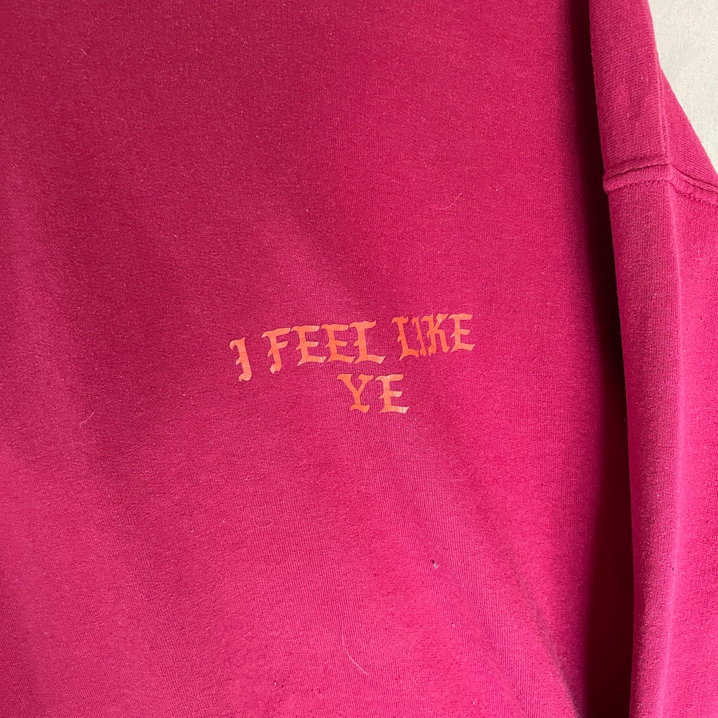Rød Vintage I Feel Like Ye Hoodie