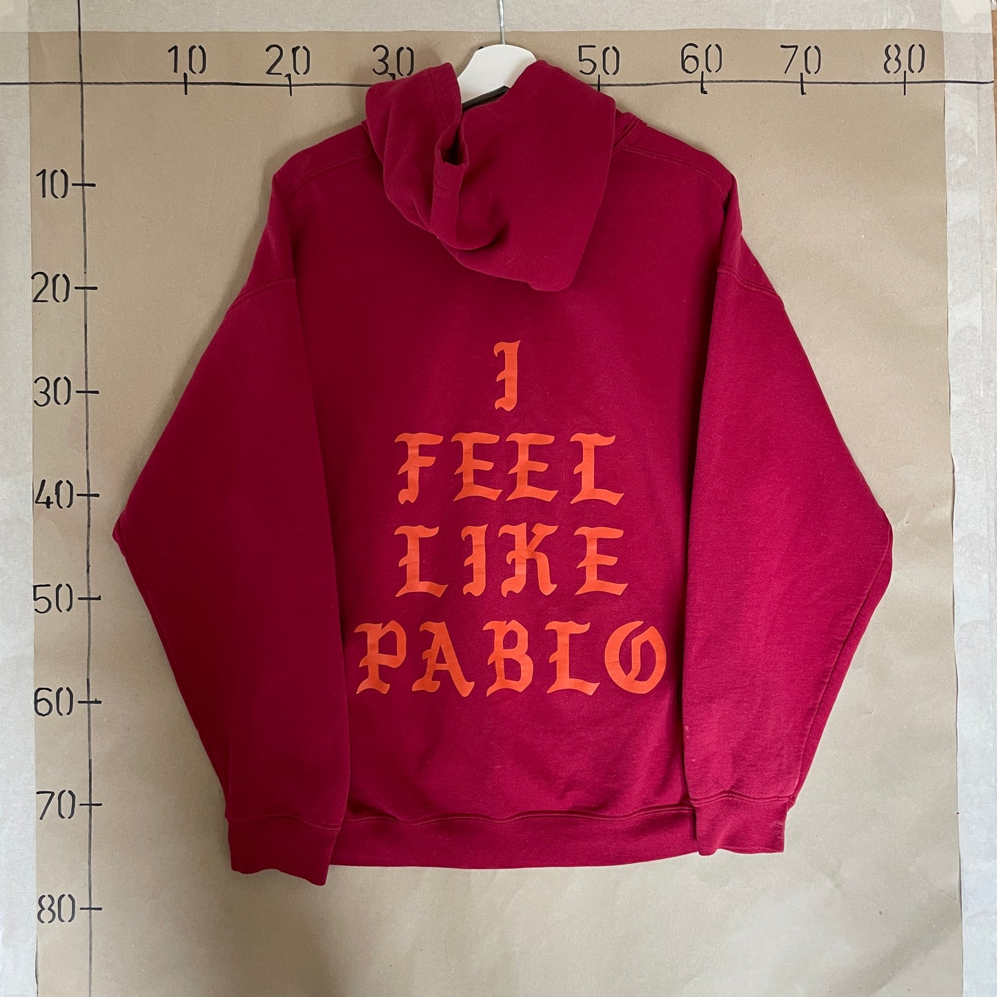 Rød Vintage I Feel Like Ye Hoodie