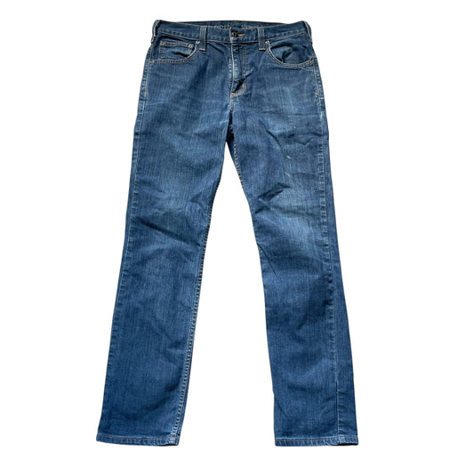 Carhartt Lyseblå Straight Fit Jeans I Slidstærkt Denim