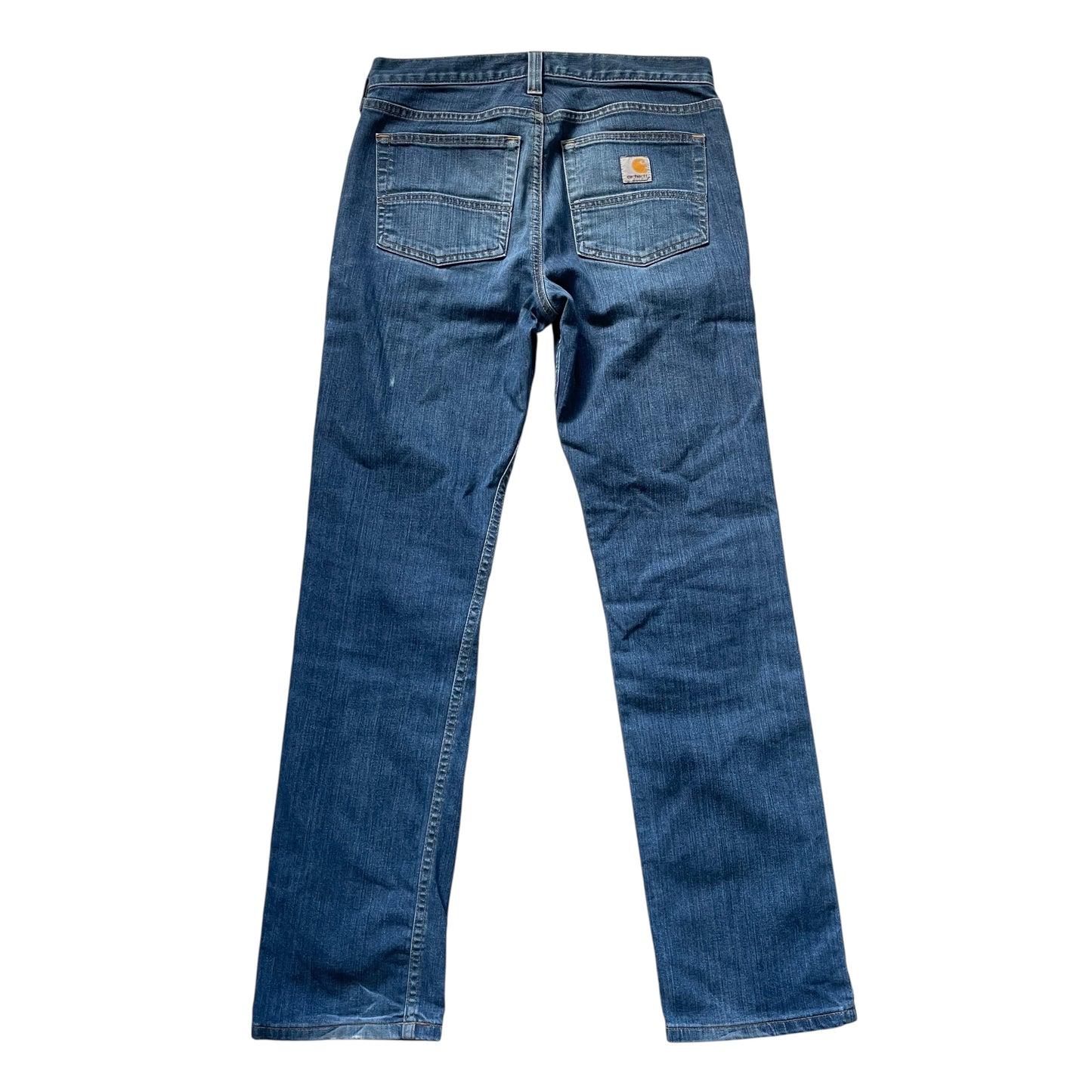 Carhartt Lyseblå Straight Fit Jeans I Slidstærkt Denim